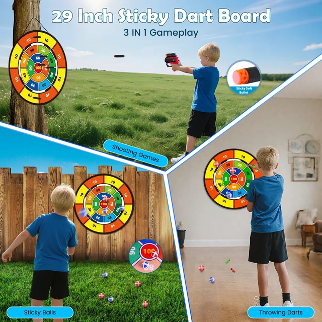VATOS Night-Light Bow Arrow Guns Toy For Kids Archery Stand Target Board Indoor Outdoor Game Toys Boys Girls Christmas Gift