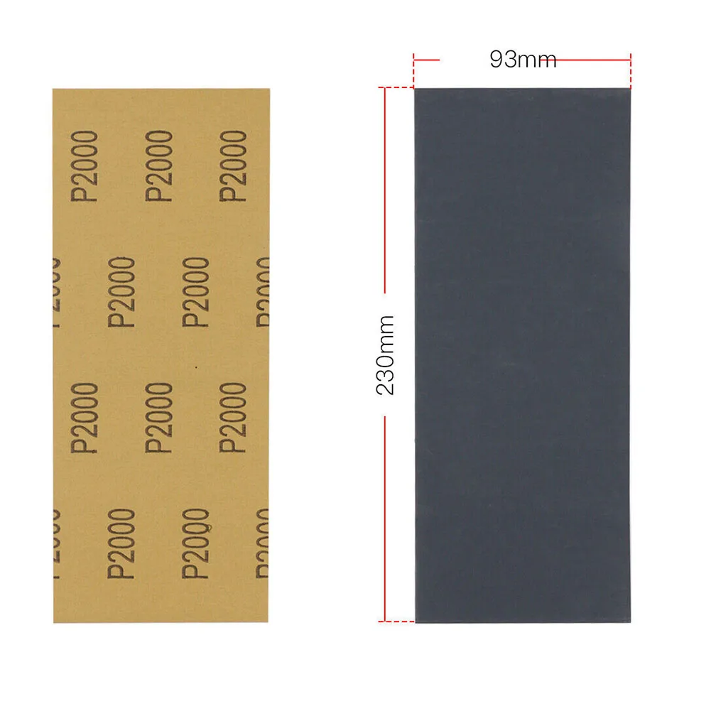 5Pcs Sandpaper Wet And Dry Sand Paper 2000 2500 3000 5000 7000 Mixed Grits Waterproof Sandpaper Home Improvement Painting Supply