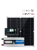 Kit complet d'énergie solaire 10000 W |   Panneau 300W + contrôleur 100A + onduleur 10000W 12V à 110V/220V, sauvegarde d'urgence pour maison, camping-car 3