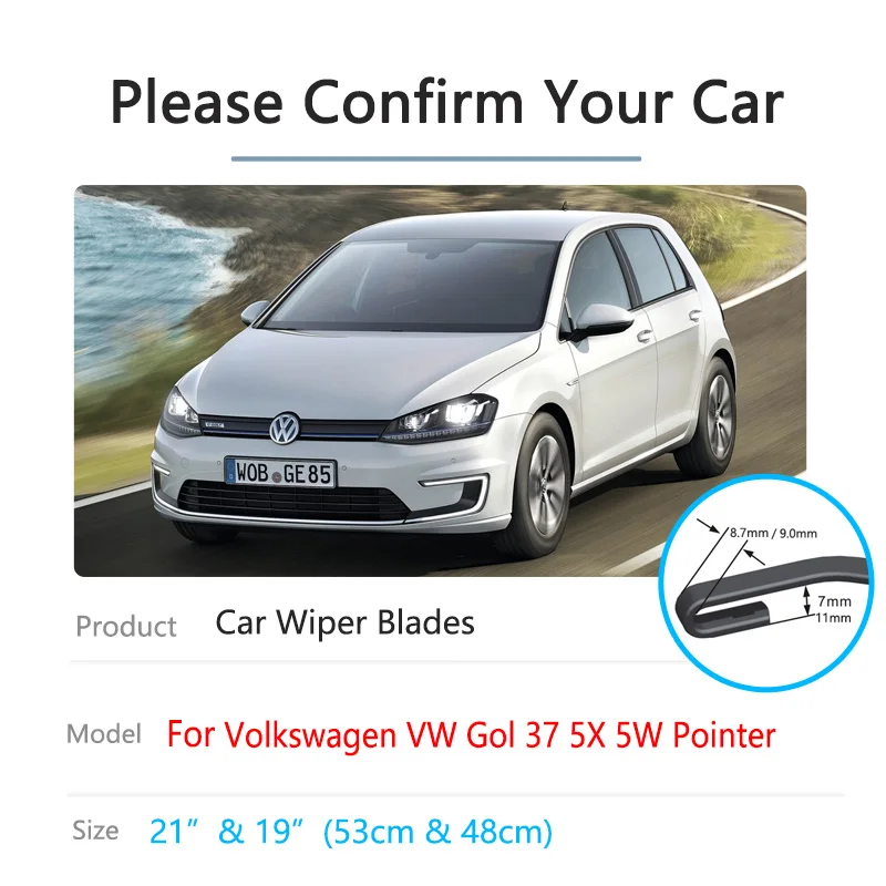 Escobillas de limpiaparabrisas delanteras para coche Volkswagen VW Gol 37 5X 5W ~ Pointer limpieza de parabrisas accesorios 2010| | - AliExpress