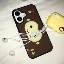 Charming Cartoon Monkey and Banana Design Phone Case - Cute and Stylish Protection Cover - iPhone 15 Plus (A)
