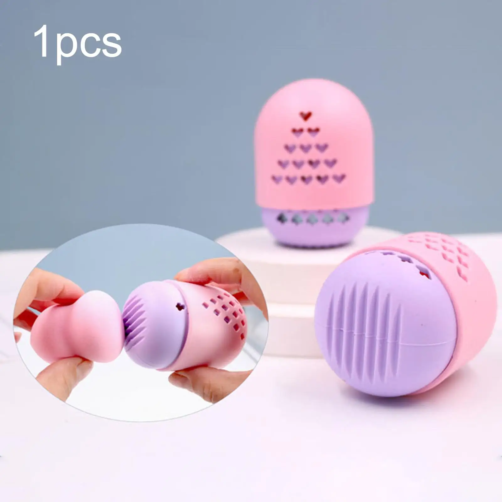 Portable Travel Makeup Sponge Holder  Puff Protective Container Make up Egg Storage Box Cosmetic Blender Storage Case 6