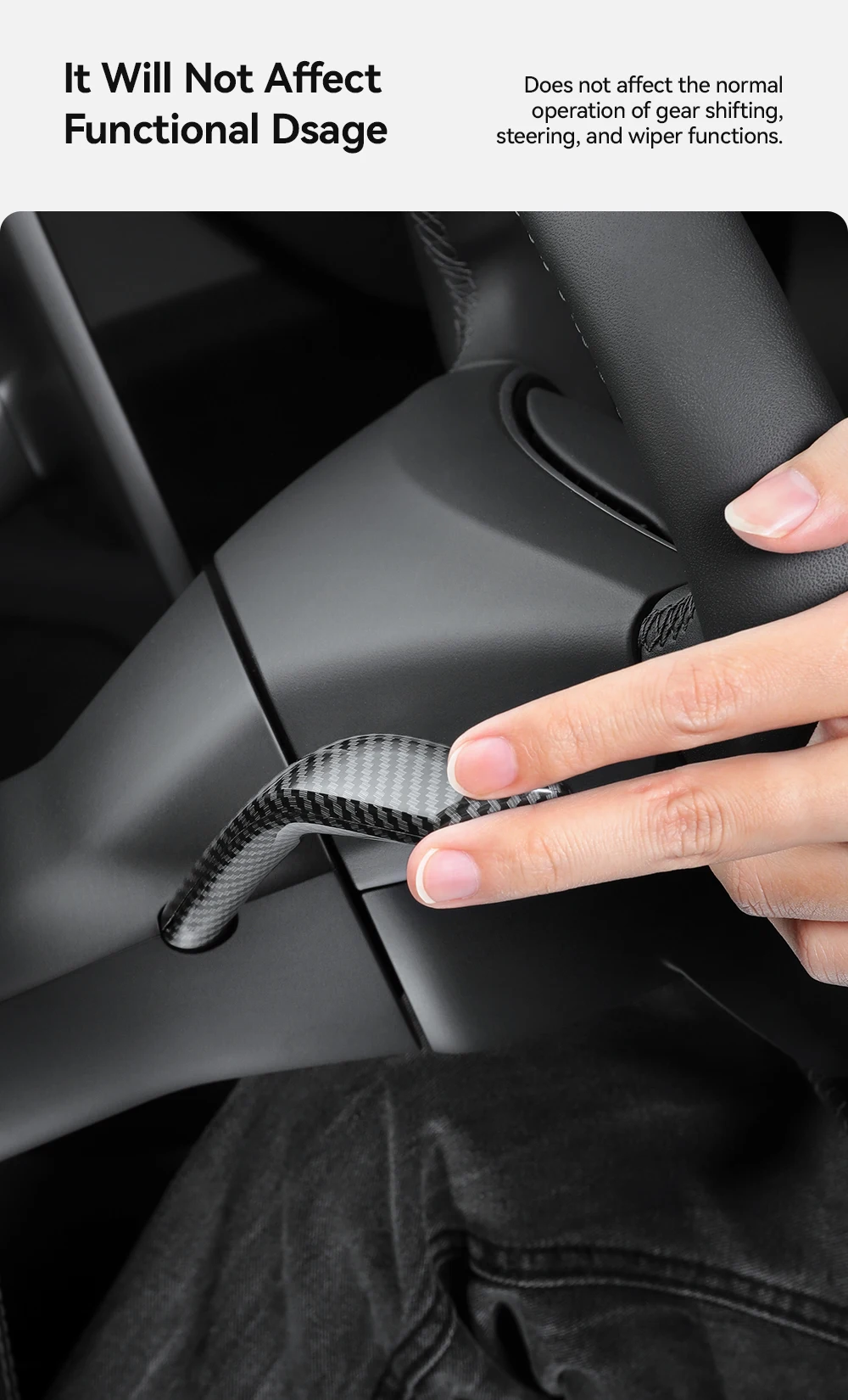 For Tesla Model 3 Y YL 2025 Highland Juniper Carbon Fiber Gear Shift Cover Steer