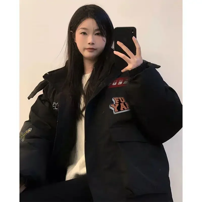 Winter Coat for Women Coats Parkas Jackets Hooded Cotton Padded Jacket Warm Loose Korean Fashion New 2022 American