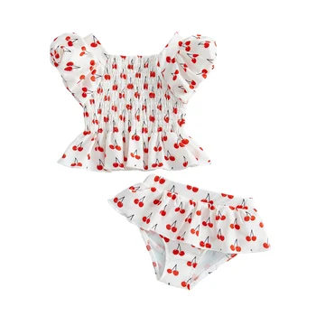 Toddler Cherry Ruffle Swimsuit 1