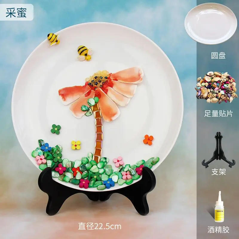 Mosaik-Bastelset, handgefertigt, DIY-Scheibenherstellung, bemaltes Glas, Heimdekoration, geeignet für Eltern-Kind-Aktivitäten, Weihnachtsgeschenk