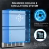 24 Inch Under Counter Double Drawer Fridge Indoor and Outdoor Beverage Refrigerator Stainless Steel Beverage Fridge  Foam Door 3