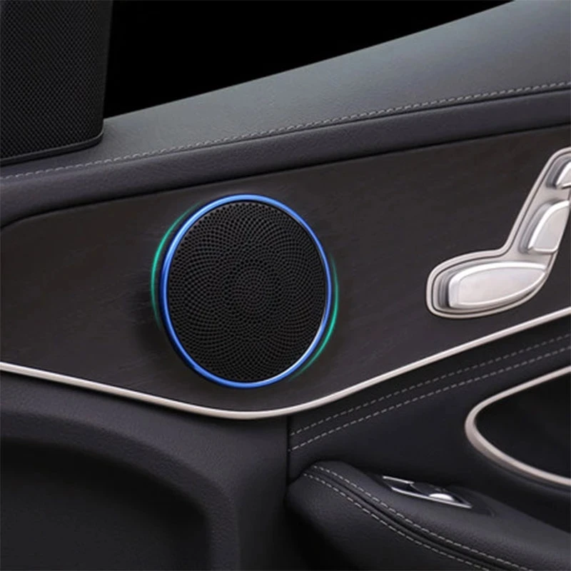 

Aluminium alloy Car Audio Speaker Car Door Loudspeaker Trim Ring Cover For Mercedes Benz E C GLC Class W213 W205 X253