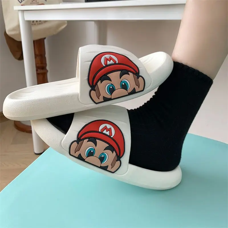 Pantoufles Super Mario Bros pour enfants, pantoufles Kawaii