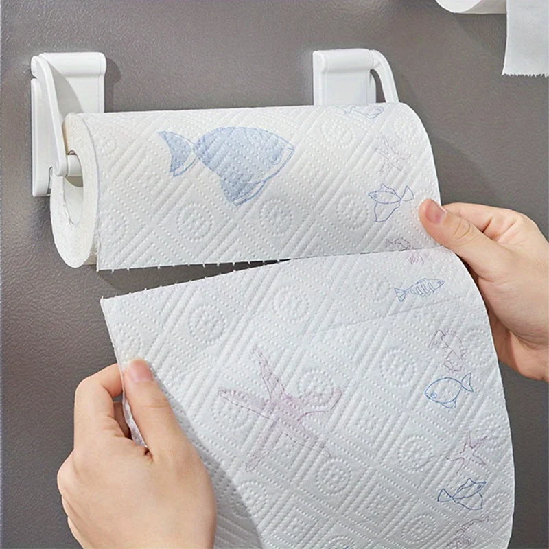 1pcStrong Magnetic Paper Towel Holder for Refrigerator, Grill, Garage, and Shop-Holds Large Paper Towels and Tissues with Ease