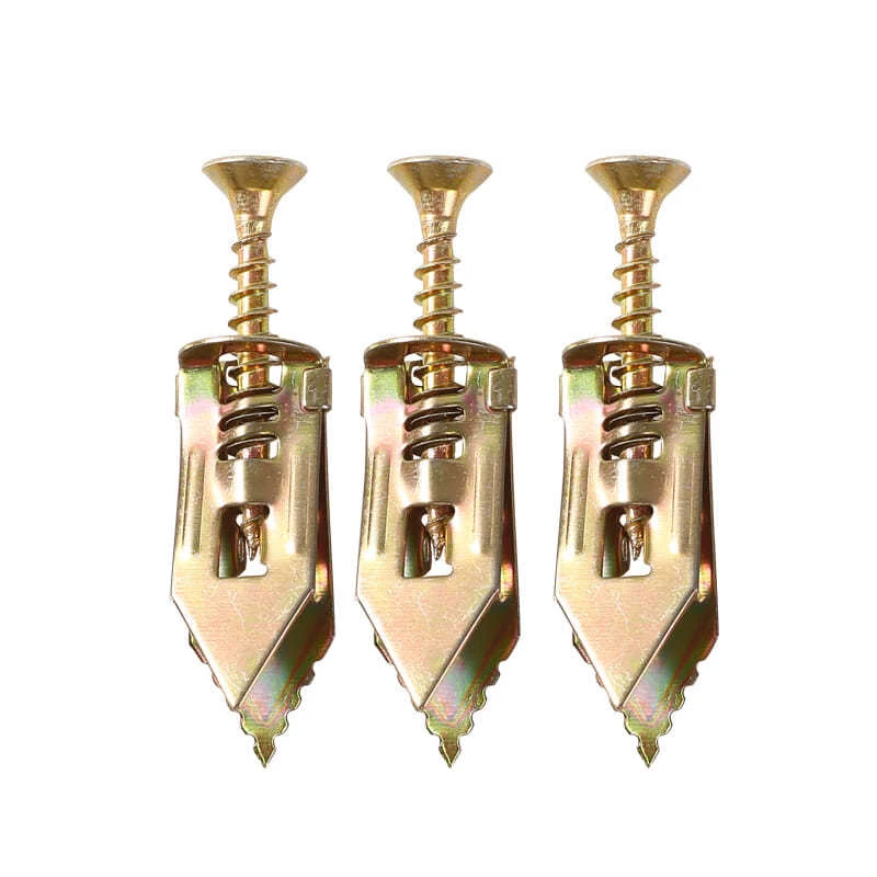 100set Plasterboard Anchor With Screws Home Self Drilling Hammer In