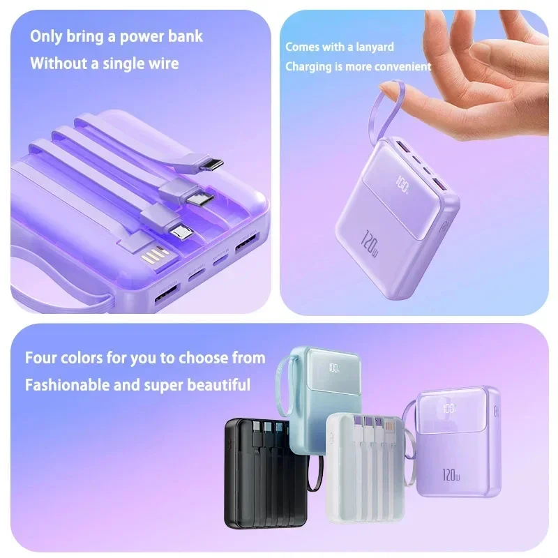 50000mAh Portable Power Bank 120W Fast Charging Mobile Power External Battery PowerBank for IPhone Samsung - 4