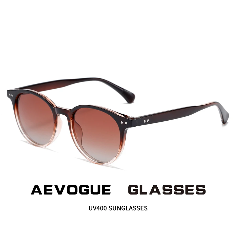 AEVOGUE 2023 New Retro Round Polarized Sunglasses Women Men Cat Eyes Unisex UV400 AE1525