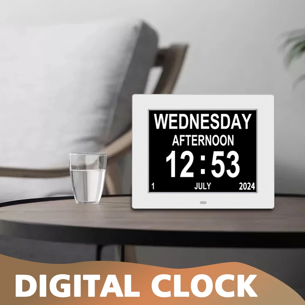 7 Inch Intelligent Digital Clock Reminding Work and Plans Medicine Time Reminder for Elders Desk Wall Decoration Alarm Clock 4