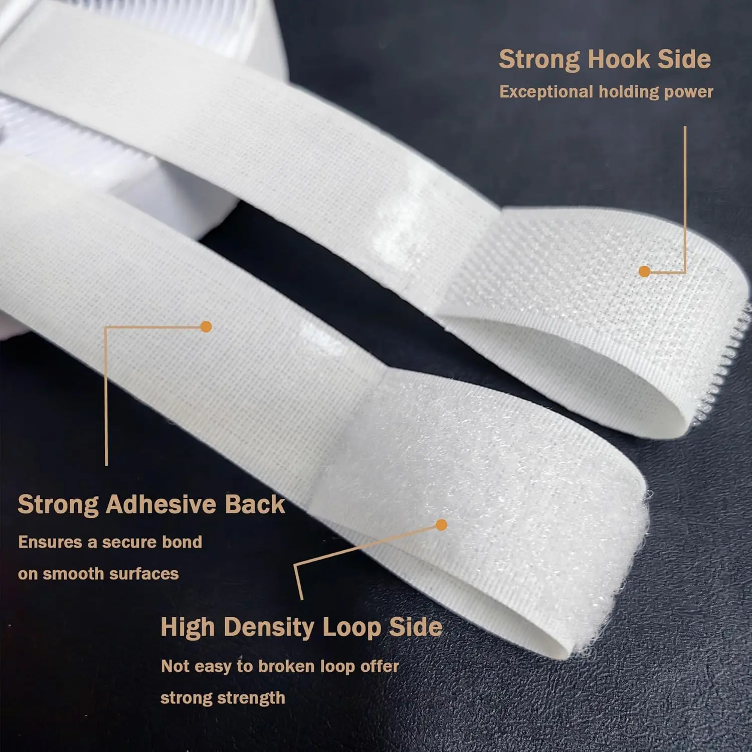 Heavy Duty Self-Adhesive Hook and Loop Fastener Tape