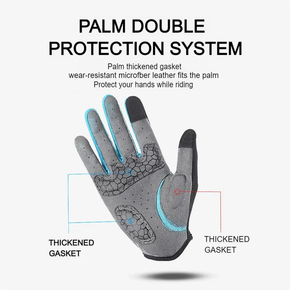 Outdoor MTB Cycling Gloves Full Finger Touchscreen Breathable Anti-sweat Shockproof Motorcycle Gloves Men Hiking Mountaineering 6