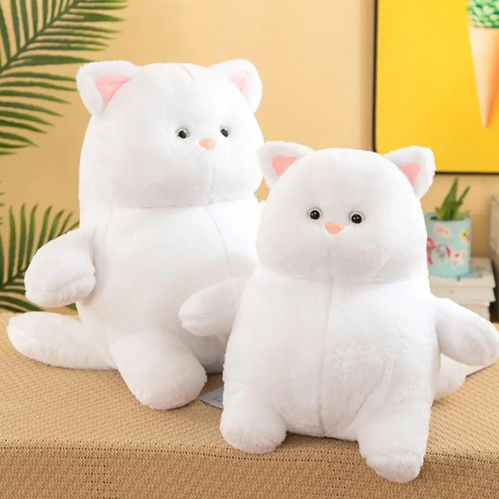 

Cat Plush Doll Kitten Doll Plushies Soft Stuffed Pillow Adorable White Cat Plush Toy for Kids Girls Fluffy Hugging Pillow