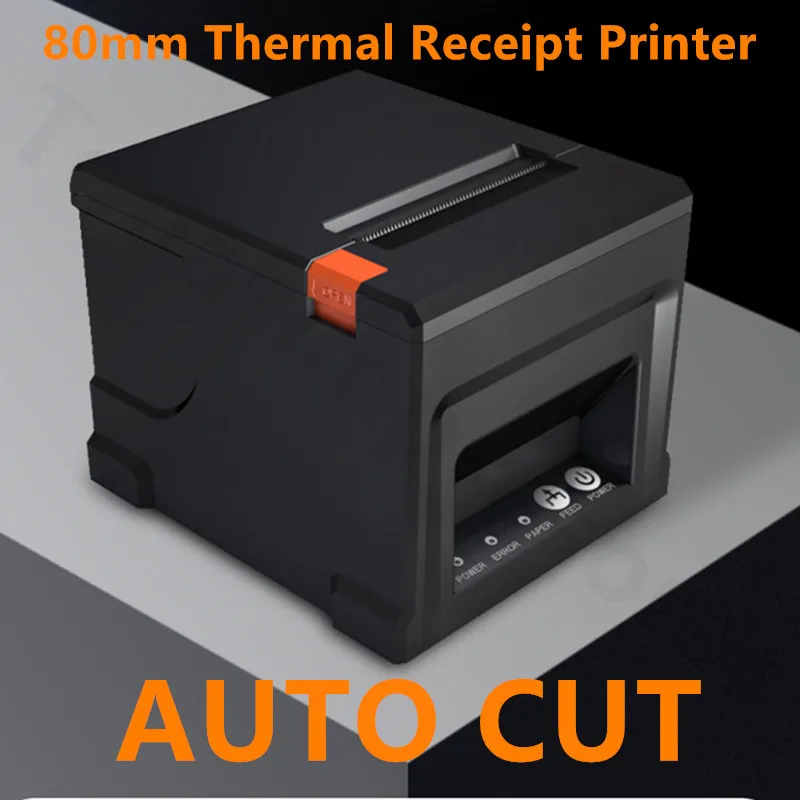

Desktop Auto Cut 80mm Thermal Receipt Desk Printer Automatic Cutter Restaurant Kitchen POS USB Serial LAN Wifi Bluetooth Papeles