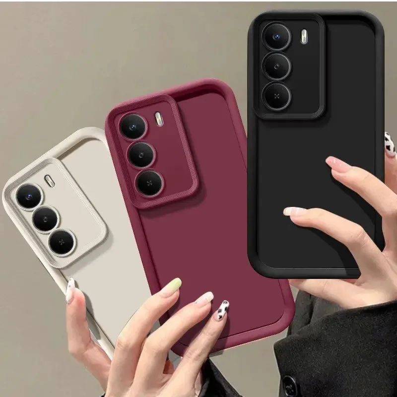 Luxury Candy Matte Soft Back Cover - Anti-Fall Protection Case