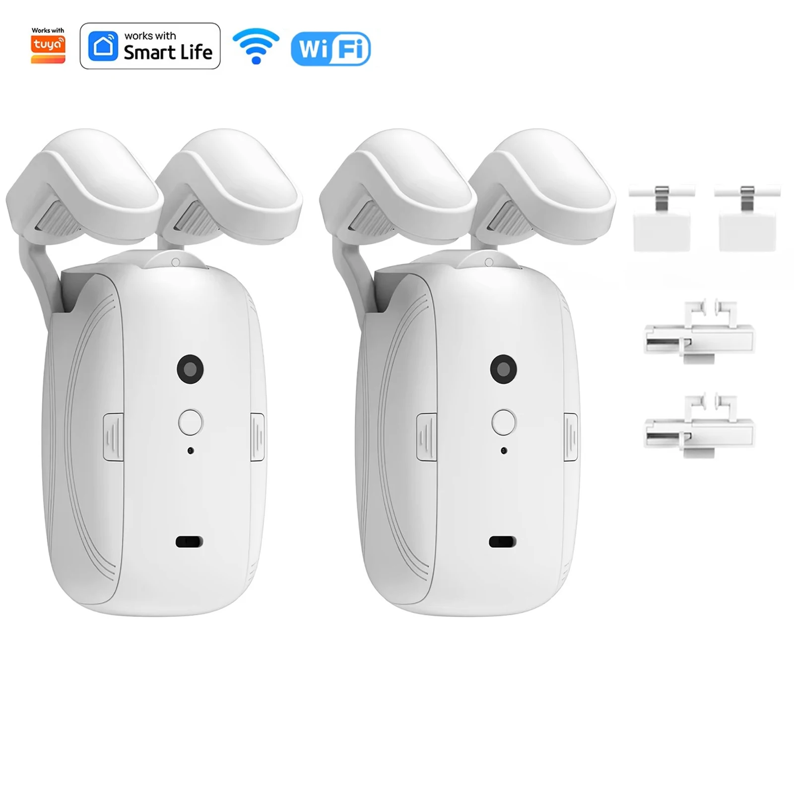 ใหม่ 3 in 1 สมาร์ท Wi-Fi ผ้าม่านหุ่นยนต์ไม่จําเป็นต้องติดตั้ง App ควบคุมตัวจับเวลาและ Light Sensor ใช้งานร่วมกับโรมัน Rod 1