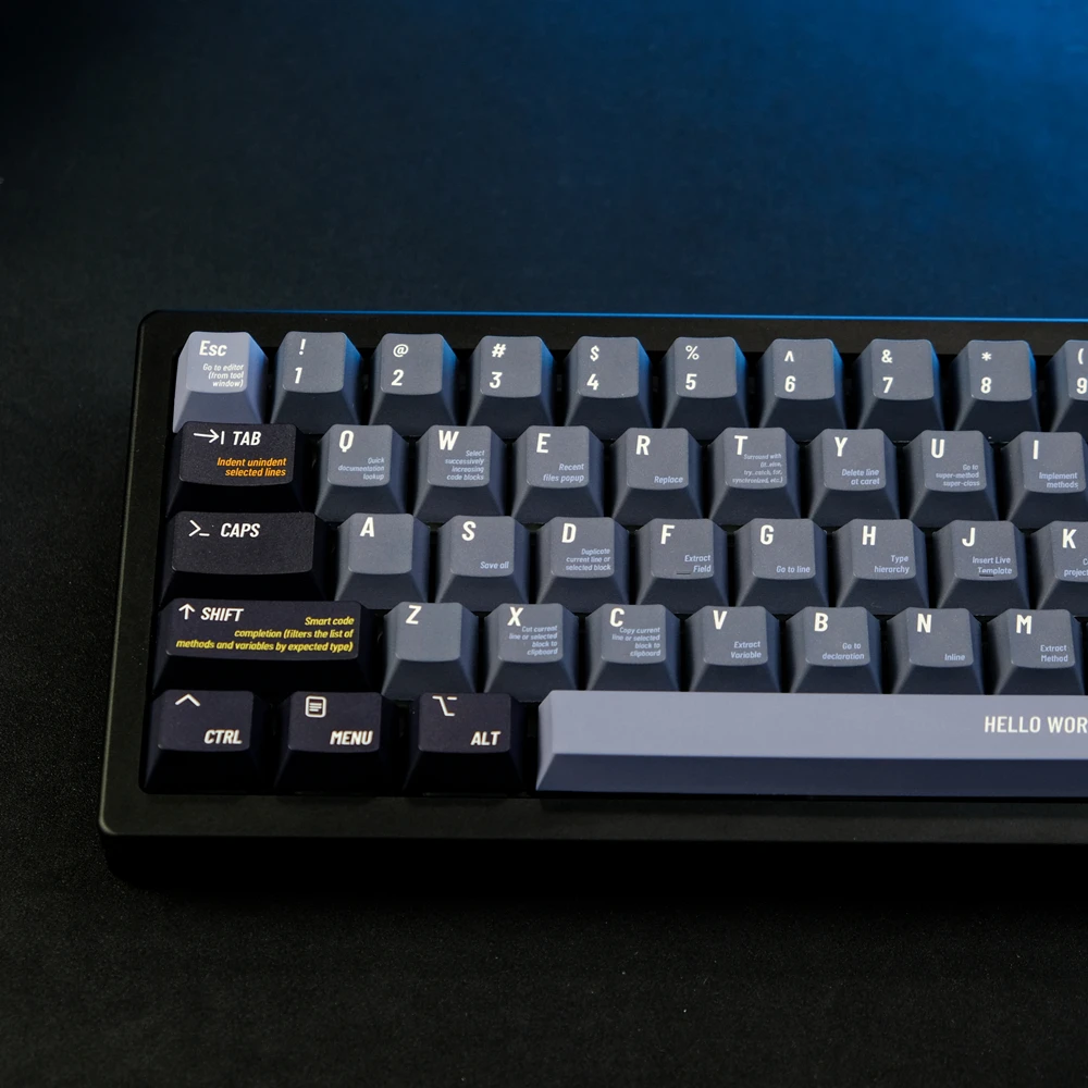 PBT Keycaps 129 Keys Programmer Keycap Cartoon Keycaps Dye Sublimation Cherry Profile Keycap For Mechanical Keyboard MX switch