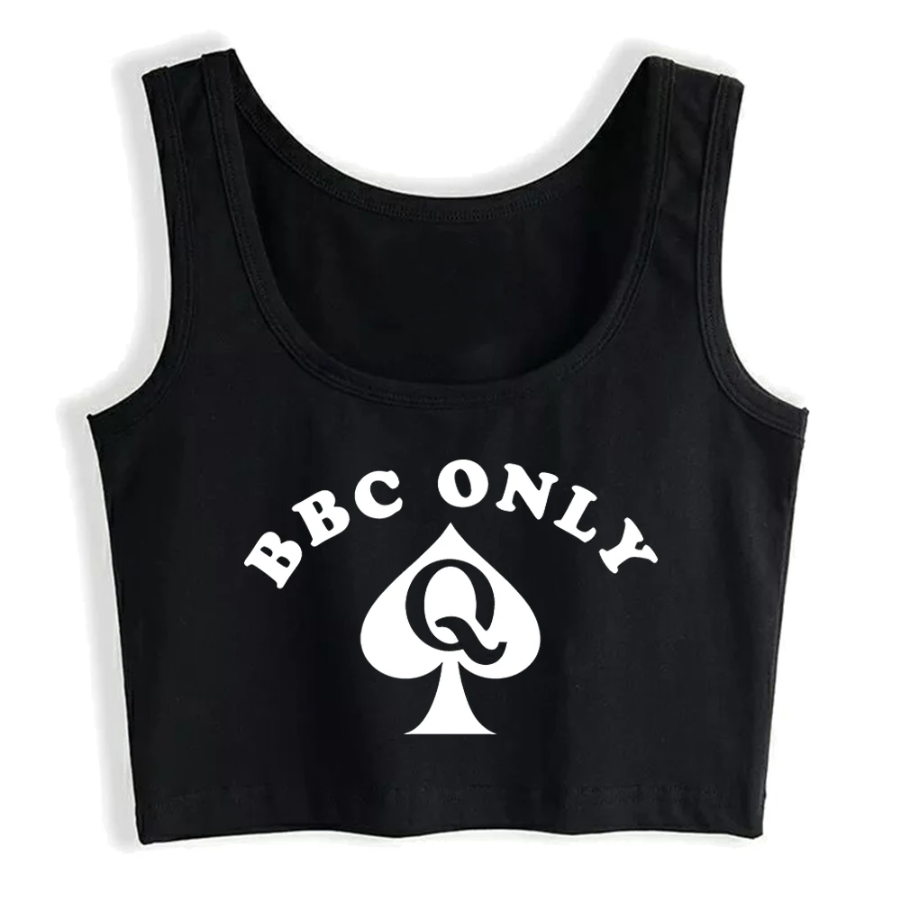 

Сексуальный УКОРОЧЕННЫЙ ТОПИК с надписью «Queen Of Spades» BBC