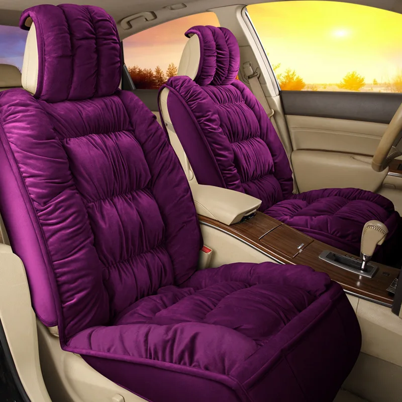 Soft Plush Car Seat Covers Non slip Car Seat Protector Cushion Winter