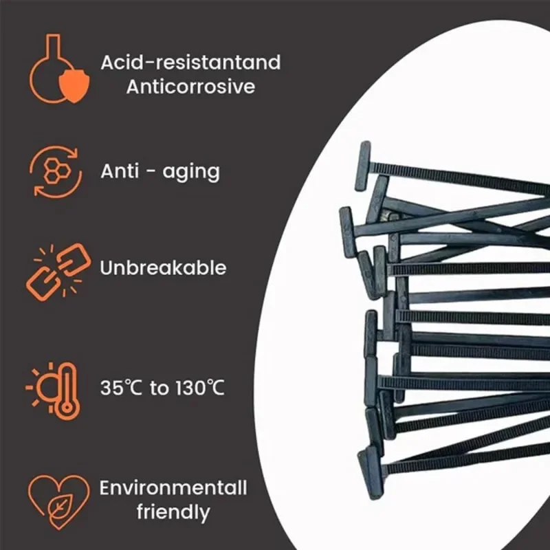 Nylon Cable Ties 500/10 Pcs Nylon Universal Cable Tie Buckle Heavy Duty Self-Locking Multipurpose Plastic Tool