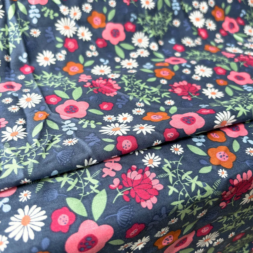 150×50cm Cotton Poplin Pastoral Floral 40S Liberty Fabric For Children Women Sewing Clothes Dress Skirts DIY Handmade Patchwork