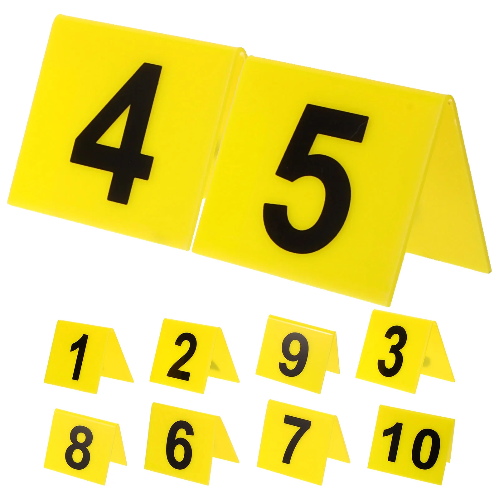Signage Evidence Marker Number Multi-function Desktop Floor Acrylic Game Supply Office 10 Pcs