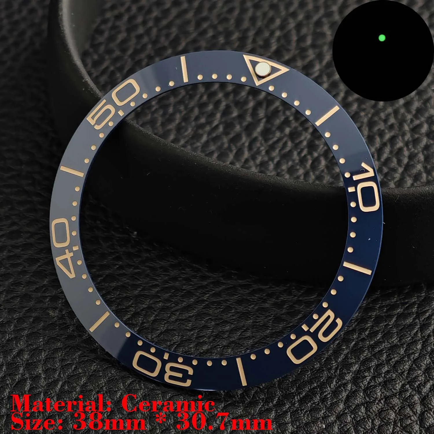 Ceramic Luminous Bezel Insert for Men's Watch - Premium Replacement Accessory