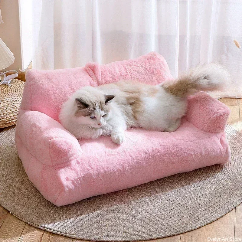 HOT Luxury Cat Bed Pink Luxury Cat Bed Super Soft Sofa For