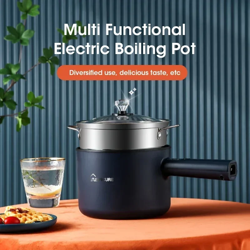 Home Electric Rice Cooker Multifunctional Hotpot Mini Cooking Pot with Adjustable Handle Kitchen Stew Pot Stir Fry 220V