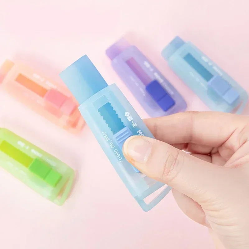 마카롱 PVC 고무 지우개, 푸시 풀 지우개, 젤리 컬러 이동 지우개, 연필 문구, 학교 학생 용품, 1 개