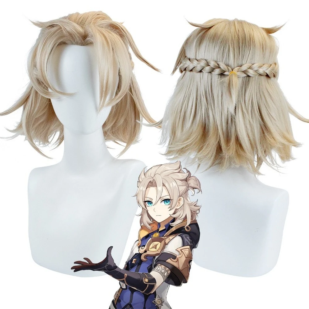 Game Genshin Impact Albedo Cosplay Wig Light Brown Short Linen Heat  Resistant Synthetic Hair Wigs Anime Cosplay Wigs|Game Costumes| - AliExpress