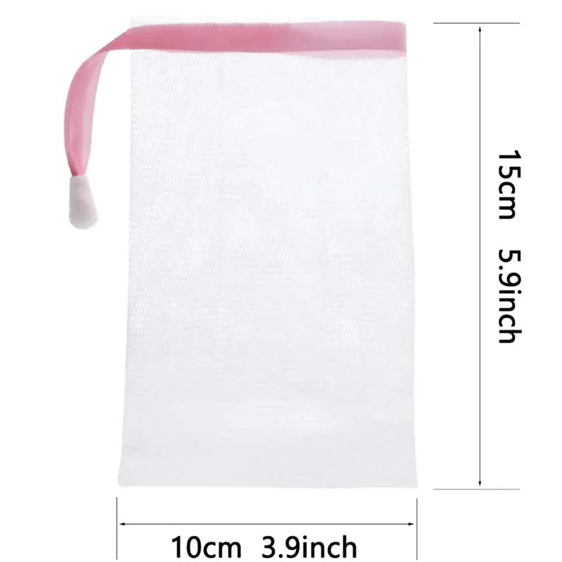 10PCS Hangable 비누 가방 목욕 샤워 젤 페이셜 클렌저 포밍 메쉬 가방 바디 비누 클렌저 버블 네트 가방 청소 도구
