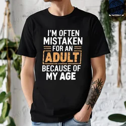 Unisex Mistaken for an Adult Humor T - Shirt - Edgy and Stylish Gift (20251210 - 6 - 1)