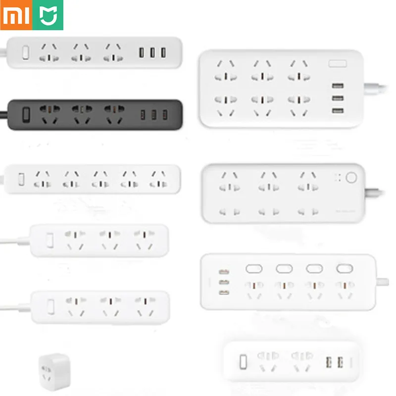Оригинальный удлинитель Xiaomi Mijia Mi Power Strip 2A быстрая зарядка 3 USB удлинителя 6