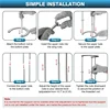 Punch-free Stainless Steel Wash Basin Support Bracket Height Adjustable C-shaped Mouth Fixed Support Frame for Kitchen Bathroom 6