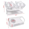 Double Cat Bowl Elevated Pet Non-Slip Water Feeder Bowl with Inclination Stand Small Medium Cat Dog Drinking Bowl Kitten Supples 6