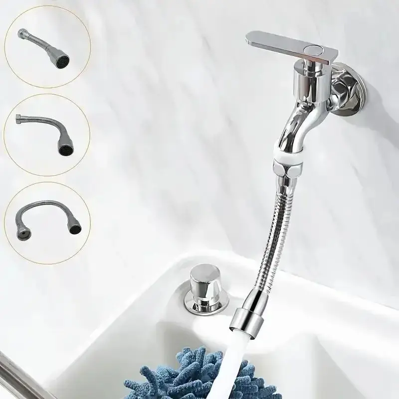 Faucet Extension Pipe 1pc Universal Water Outlet Nozzle Splash Proof Can Be Shaped and Bent