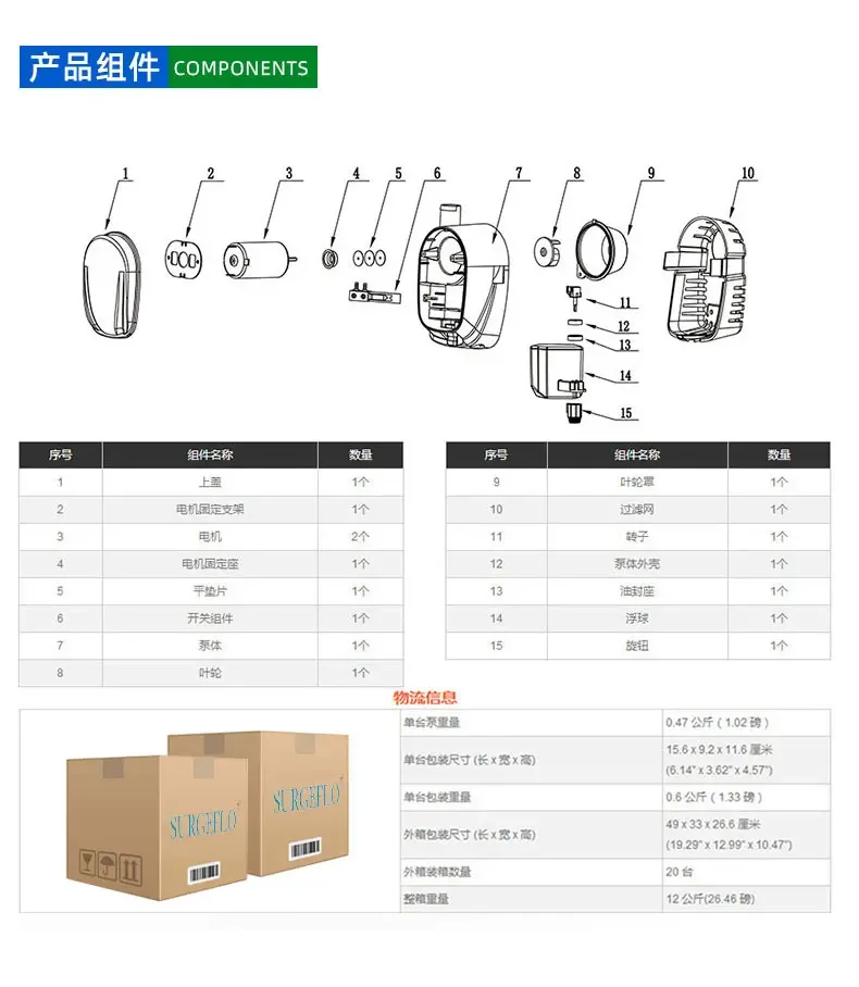 완전 자동 빌지 펌프 요트 배수 자동 펌프 12v24v