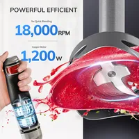 MIUI Electric Hand Held Stick Blender 6-in-1 Multi-Purpose Immersion Hand Blender Stainless Steel Blades Home Kitchen1200W 2