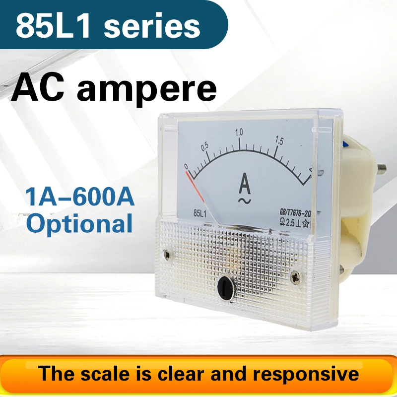85L1-AC-Analog-Current-Meter-Panel-50mA-500mA-1A-5A-10A-20A-50A-100A ...