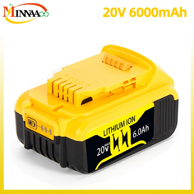 

2023 Upgrade 20V 6.0Ah 8.0Ah DCB200 Replacement Li-ion Battery for DeWalt MAX DCB205 DCB201 DCB203 power tool Batteries