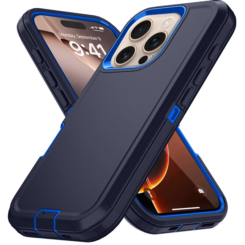 Rugged Shockproof Phone Case with Bracket and TPU Cover