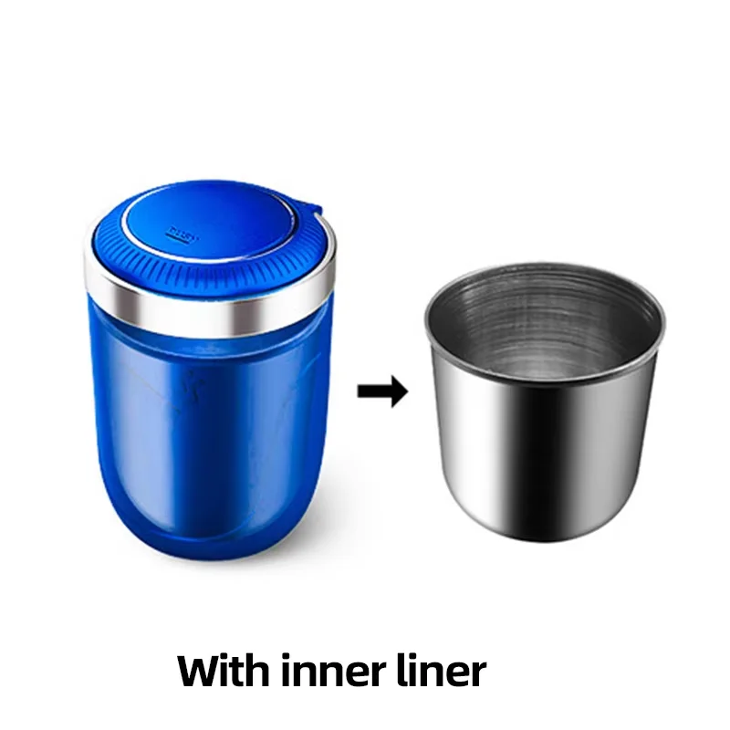 Car Ashtray Cup Lid LED Light Portable Detachable Vehicle Ashtray Holder Cigarette Interior Parts car ashtray portable ashtray