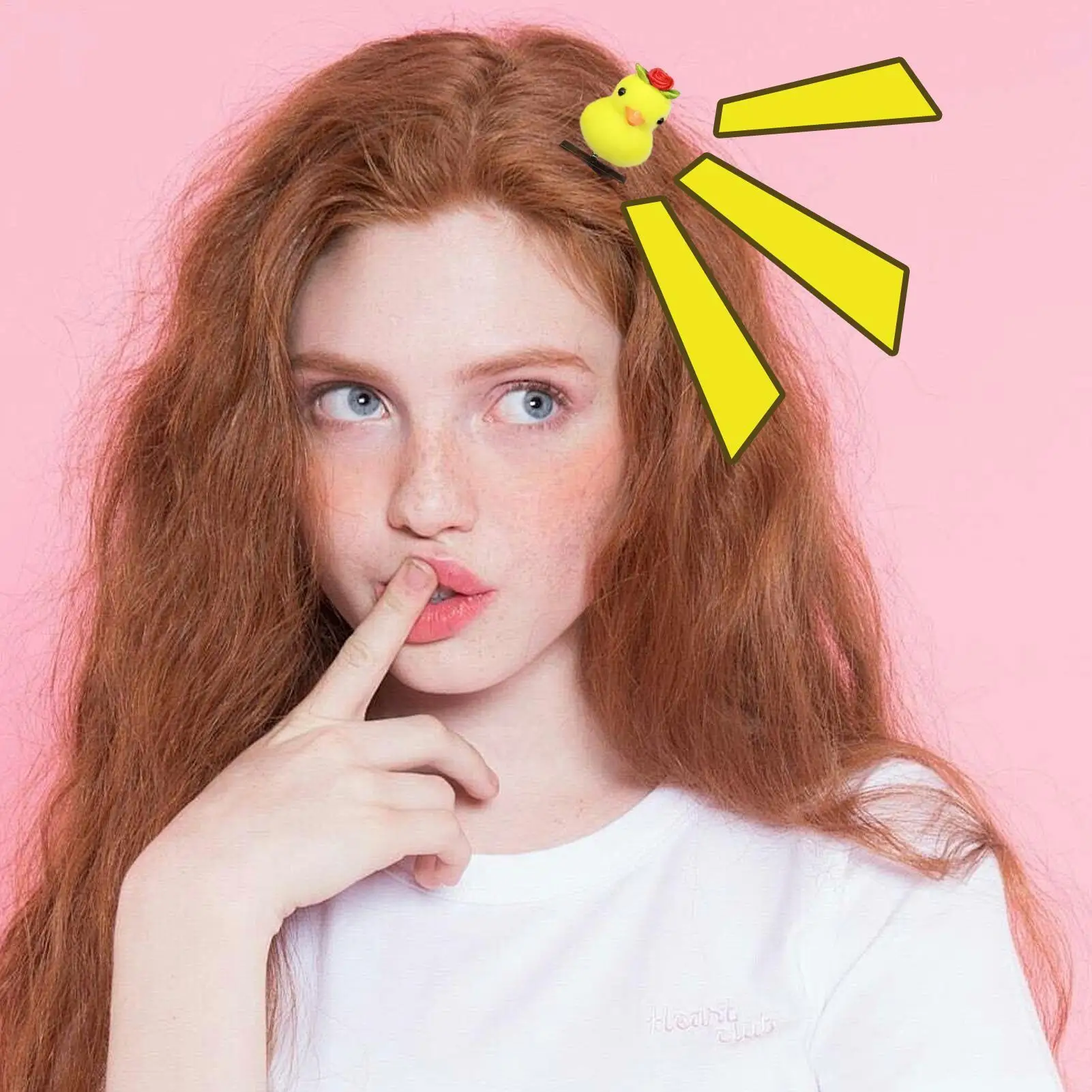 10 Teile/los Cartoon Lustige Und Nette Kinder 3D Kleine Gelbe Ente Haarnadel Mode DIY Clip Zubehör Party Geschenke – Detail 9