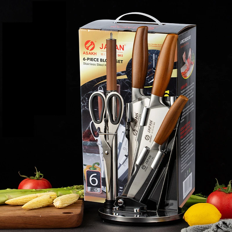 6 Pcs Stainless Steel Kitchen Knives Set Chef Knife Sushi Knife Japanese  Knife Fruit Knife Kitchen Peeler With Knife Gift Case - Knife Sets -  AliExpress