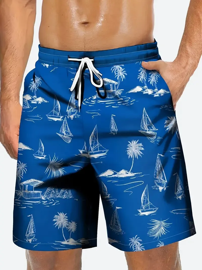 Hawaiian Beach Shorts Men 3D Print Surfing Pants